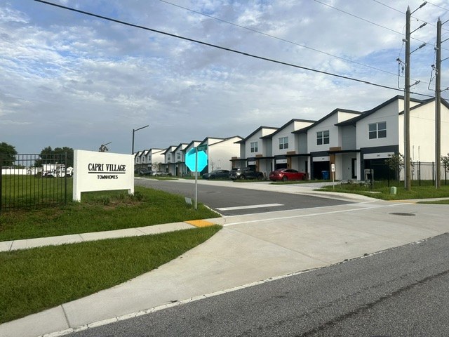 Completed Capri Village Townhomes community in Davenport, Florida