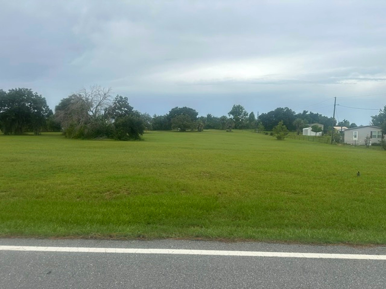 Street-level view of the cleared parcel from Olsen Road